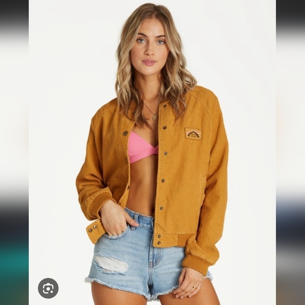 Billabong Women's Tan Corduroy Jacket_Small